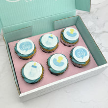 Load image into Gallery viewer, Vegan Baby Boy - Baby Shower Cupcakes