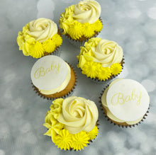 Load image into Gallery viewer, Vegan Neutral/Unisex - Baby Shower Cupcakes (Personalised)