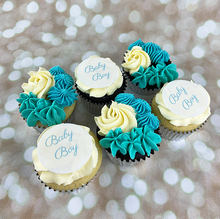Load image into Gallery viewer, Baby Boy - Baby Shower Cupcakes (Personalised)