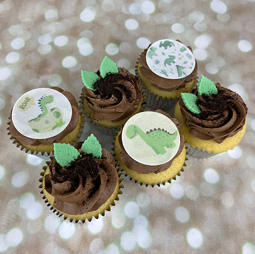 Big Green Dino Cupcakes