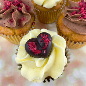 Free-From: Chocolate Raspberry Hearts Cupcakes