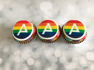 Half Branded Logo Cupcakes (Vegan)