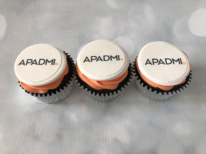 Half Branded Logo Cupcakes