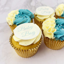 Load image into Gallery viewer, Baby Boy - Baby Shower Cupcakes (Personalised)