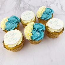 Load image into Gallery viewer, Baby Boy - Baby Shower Cupcakes (Personalised)