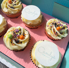 Load image into Gallery viewer, Halloween Half Branded Logo Cupcakes