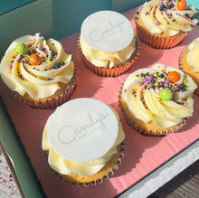 Load image into Gallery viewer, Halloween Half Branded Logo Cupcakes