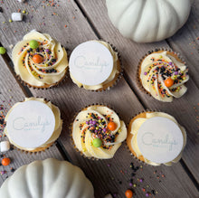 Load image into Gallery viewer, Halloween Half Branded Logo Cupcakes