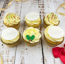 Load image into Gallery viewer, Christmas Half Branded Logo Cupcakes