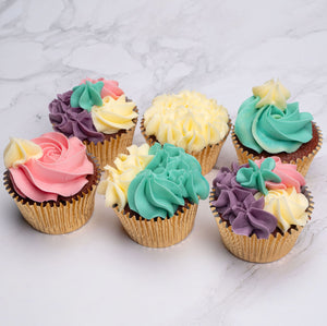 Fancy Buttercream Swirls Cupcakes
