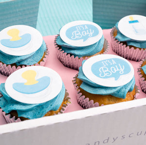 Vegan Baby Boy - Baby Shower Cupcakes