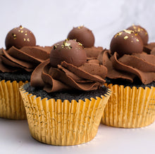 Load image into Gallery viewer, Gold Leaf Lindt Truffle Cupcakes