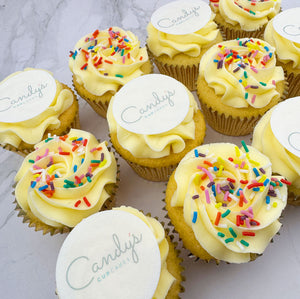 Half Branded Logo Cupcakes
