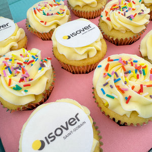 Half Branded Logo Cupcakes