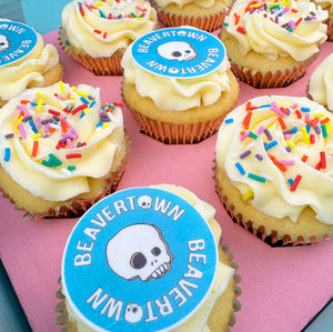 Half Branded Logo Cupcakes
