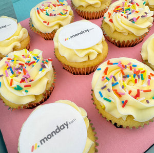 Half Branded Logo Cupcakes (Vegan)