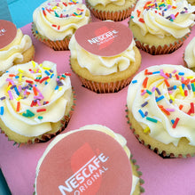Load image into Gallery viewer, Half Branded Logo Cupcakes