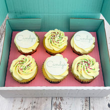 Load image into Gallery viewer, Christmas Half Branded Logo Cupcakes
