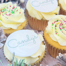 Load image into Gallery viewer, Christmas Half Branded Logo Cupcakes