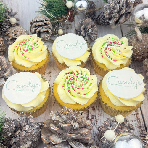 Christmas Half Branded Logo Cupcakes
