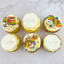 Load image into Gallery viewer, Pride Half Branded Logo Cupcakes