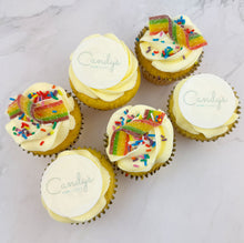 Load image into Gallery viewer, Pride Half Branded Logo Cupcakes