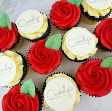 Load image into Gallery viewer, Valentine's Half Branded Logo Cupcakes