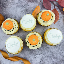 Load image into Gallery viewer, Halloween Half Branded Logo Cupcakes