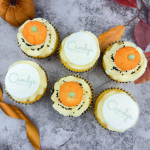 Load image into Gallery viewer, Halloween Half Branded Logo Cupcakes