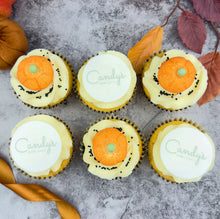 Load image into Gallery viewer, Halloween Half Branded Logo Cupcakes