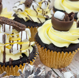 Ho Ho Cocoa Cupcakes