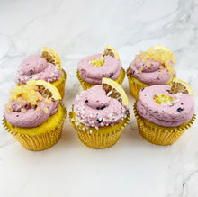 Load image into Gallery viewer, Lemon &amp; Blueberry Cupcakes (Flavour of the Month)