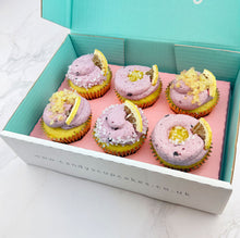 Load image into Gallery viewer, Lemon &amp; Blueberry Cupcakes (Flavour of the Month)