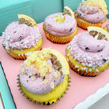 Load image into Gallery viewer, Lemon &amp; Blueberry Cupcakes (Flavour of the Month)