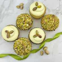 Load image into Gallery viewer, Lemon &amp; Pistachio Cupcakes (Flavour of the Month)