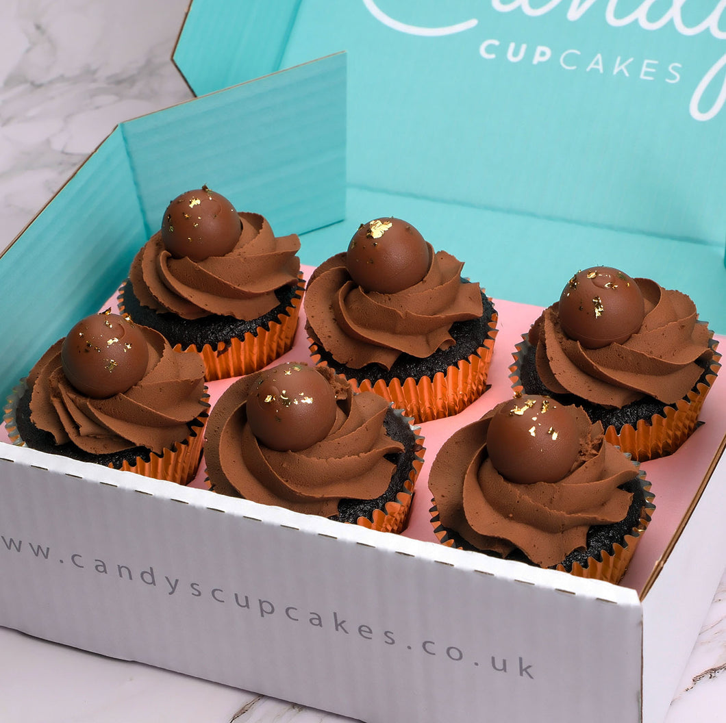 Gold Leaf Lindt Truffle Cupcakes