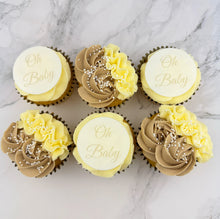 Load image into Gallery viewer, Oh Baby - Baby Shower Cupcakes (Personalised)