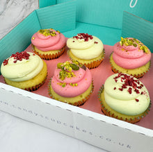 Load image into Gallery viewer, Raspberry &amp; Pistachio Cupcakes (Flavour of the Month)