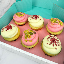 Load image into Gallery viewer, Raspberry &amp; Pistachio Cupcakes (Flavour of the Month)