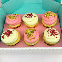 Load image into Gallery viewer, Raspberry &amp; Pistachio Cupcakes (Flavour of the Month)