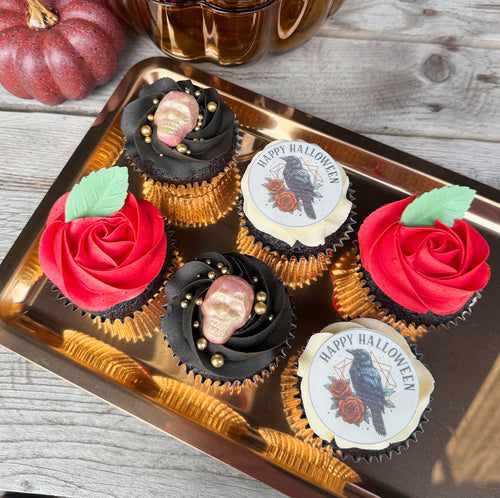 Ravens & Roses Cupcakes