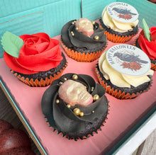 Load image into Gallery viewer, Ravens &amp; Roses Cupcakes