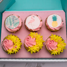 Load image into Gallery viewer, Tropical Flamingo Cupcakes