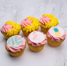Load image into Gallery viewer, Tropical Flamingo Cupcakes