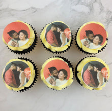 Load image into Gallery viewer, Valentine's Double Photo Upload Cupcakes