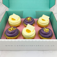Load image into Gallery viewer, White Chocolate &amp; Passion Fruit Cupcakes (Flavour of the Month)
