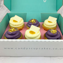 Load image into Gallery viewer, White Chocolate &amp; Passion Fruit Cupcakes (Flavour of the Month)