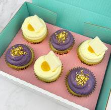 Load image into Gallery viewer, White Chocolate &amp; Passion Fruit Cupcakes (Flavour of the Month)