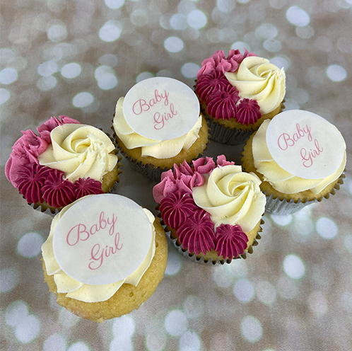 Gluten-Free Baby Girl - Baby Shower Cupcakes (Personalised)