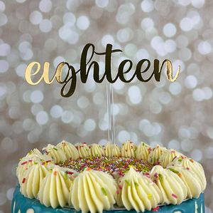 Eighteen Cake Topper